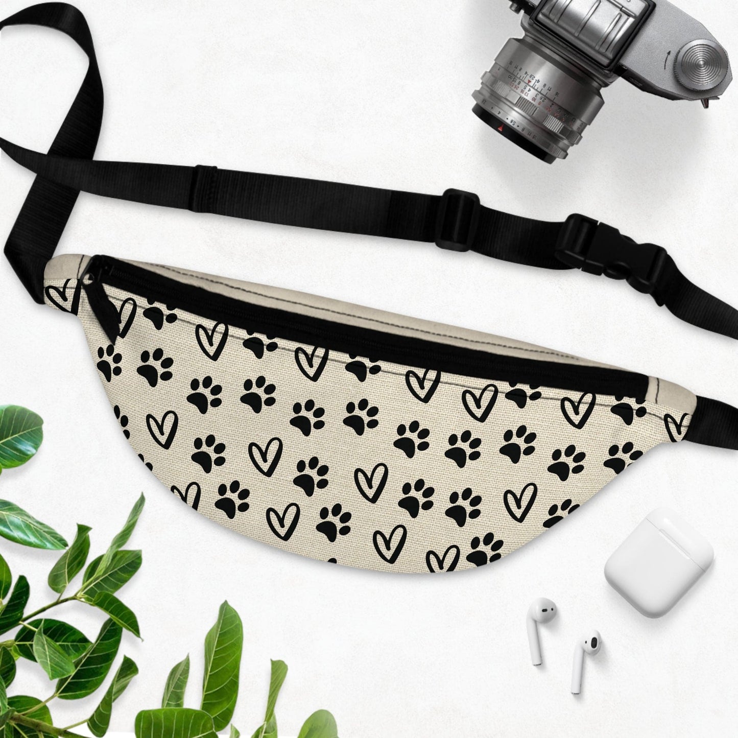 Fanny Paw Design Dog Bag: Gear for Dog Walkers & Travelers | Crossbody Sling, Treat & Poop Bag Holder