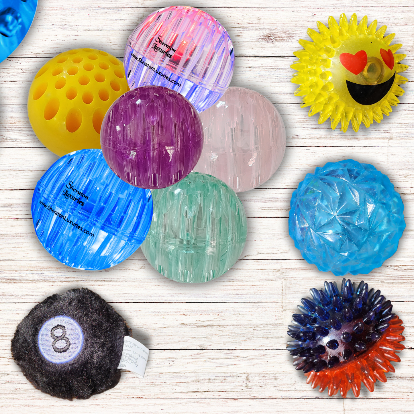 Dog Ball Toy Set – Bouncy Rubber Ball & Plush Squeaky Ball – Fun Gift for Dogs or Puppies