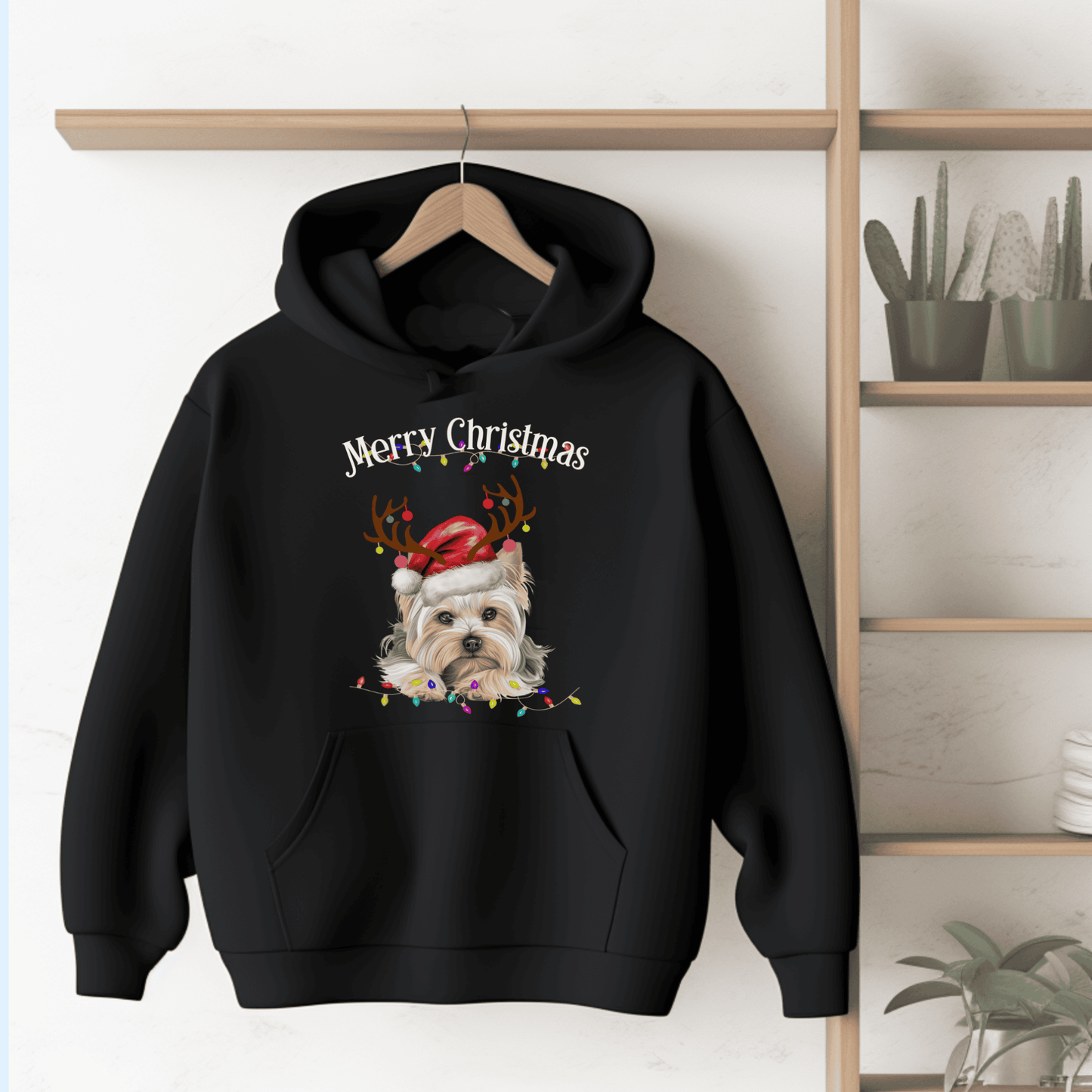 Yorkie Christmas Hoodie Sweater For Women/Men, Yorkie Dog Lover Long Sleeve