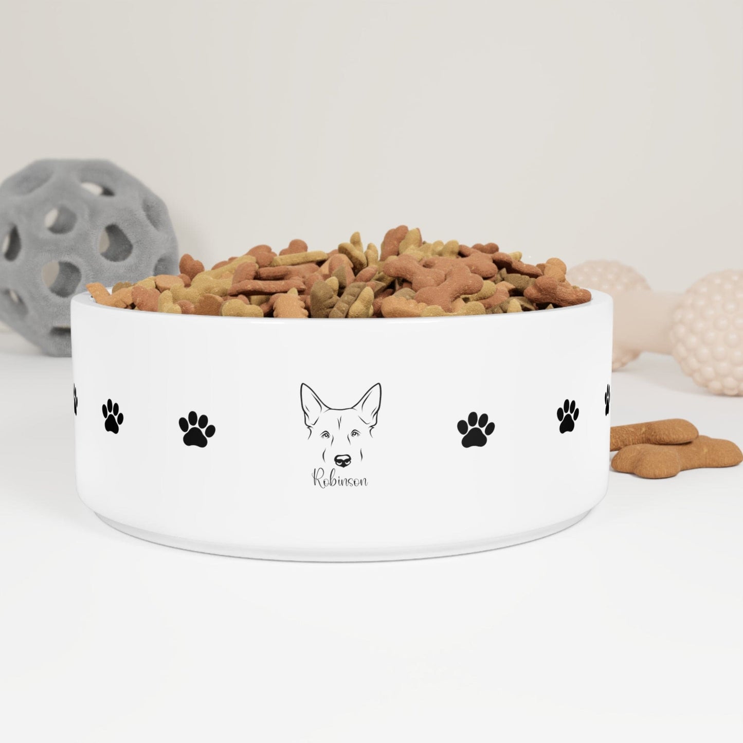 Personalized Ceramic Pet Bowl for Pets: Add Your Pet's Design + Name