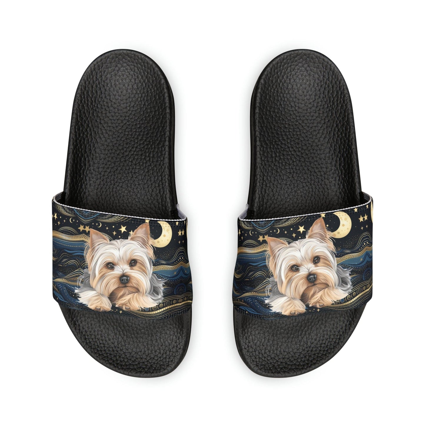 Beautiful Yorkie Slide Sandals:Cute Women's Slippers