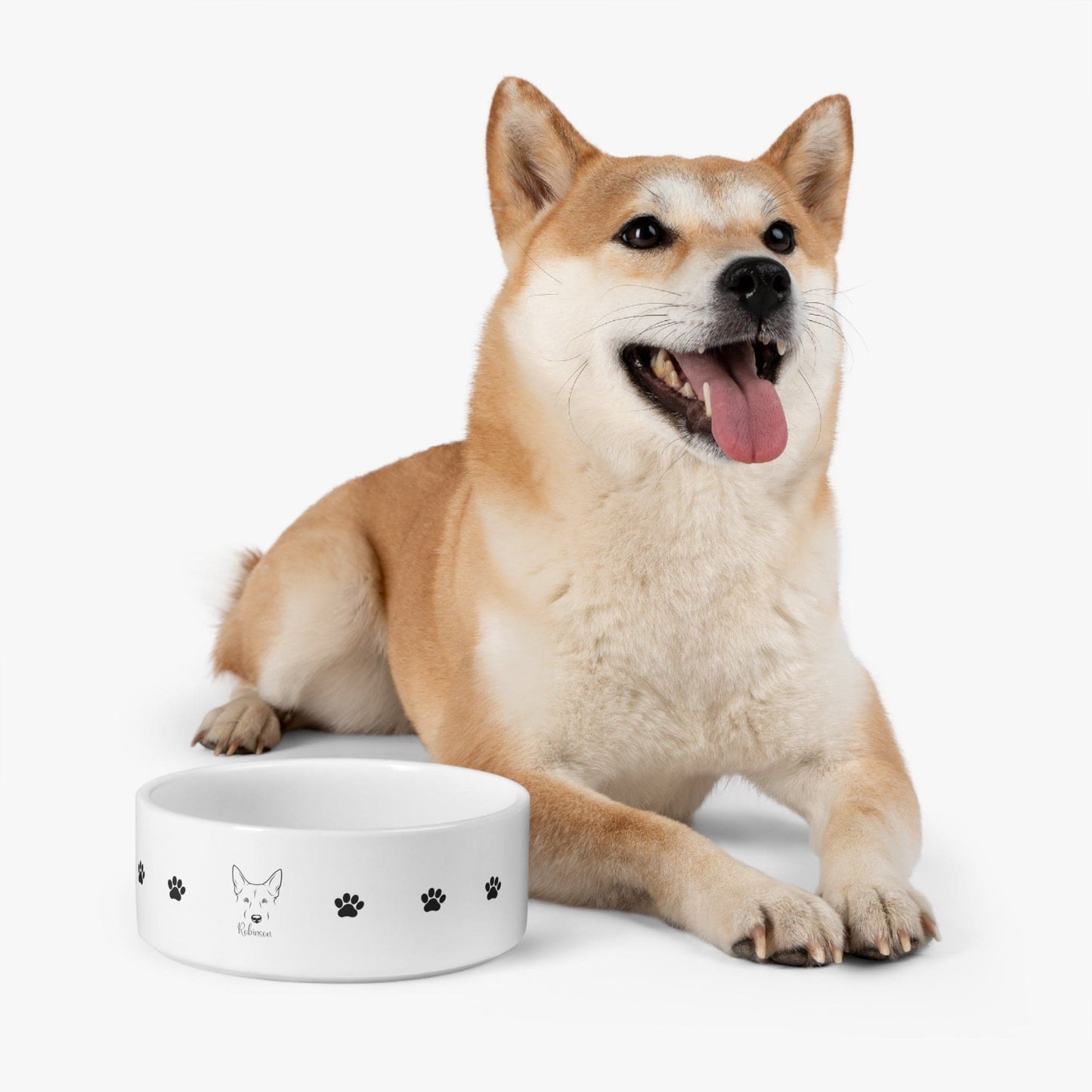 Personalized Ceramic Pet Bowl for Pets: Add Your Pet's Design + Name