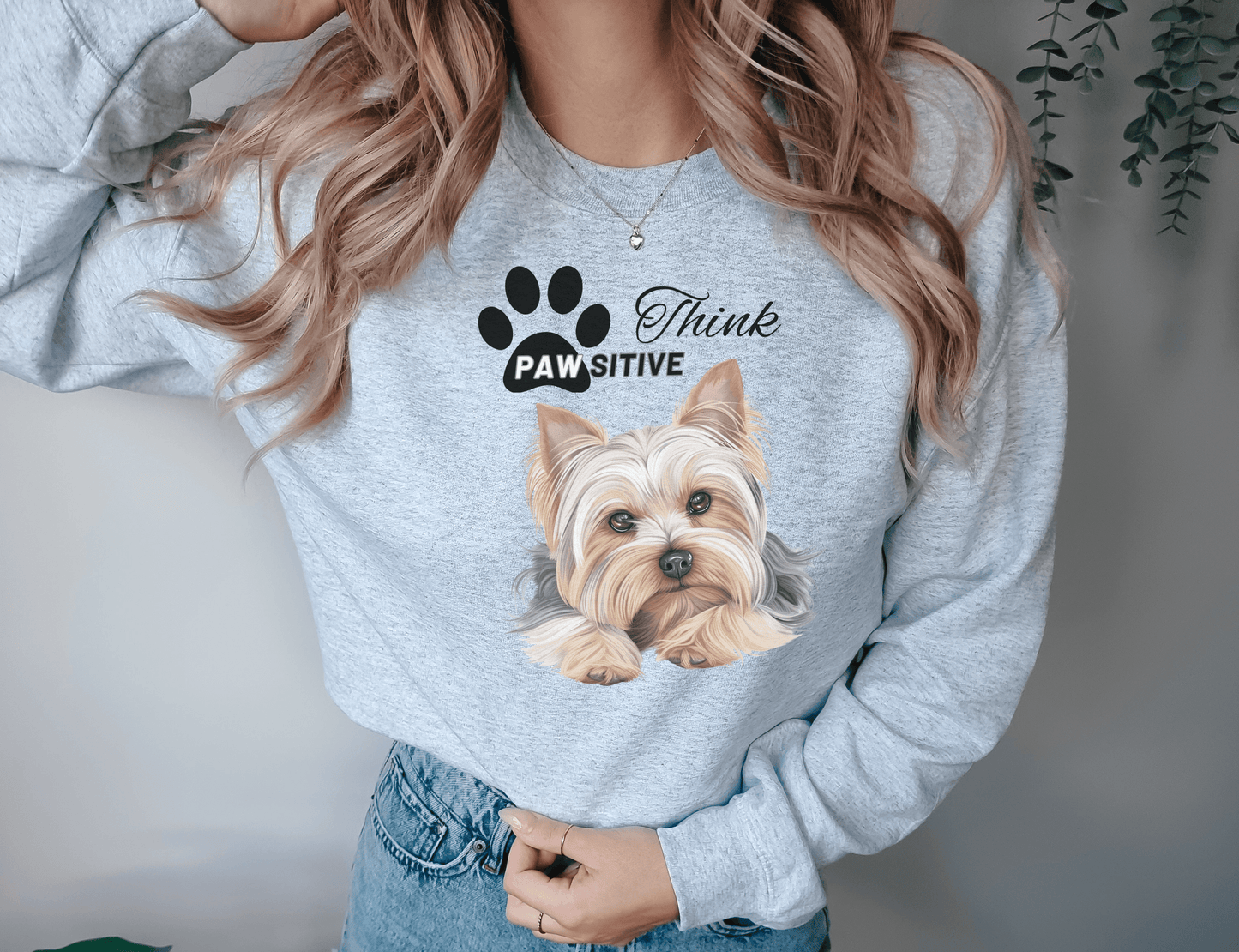 Cute Yorkie Dog Mom Sweatshirt, Gift For Yorkshire Terrier Lovers