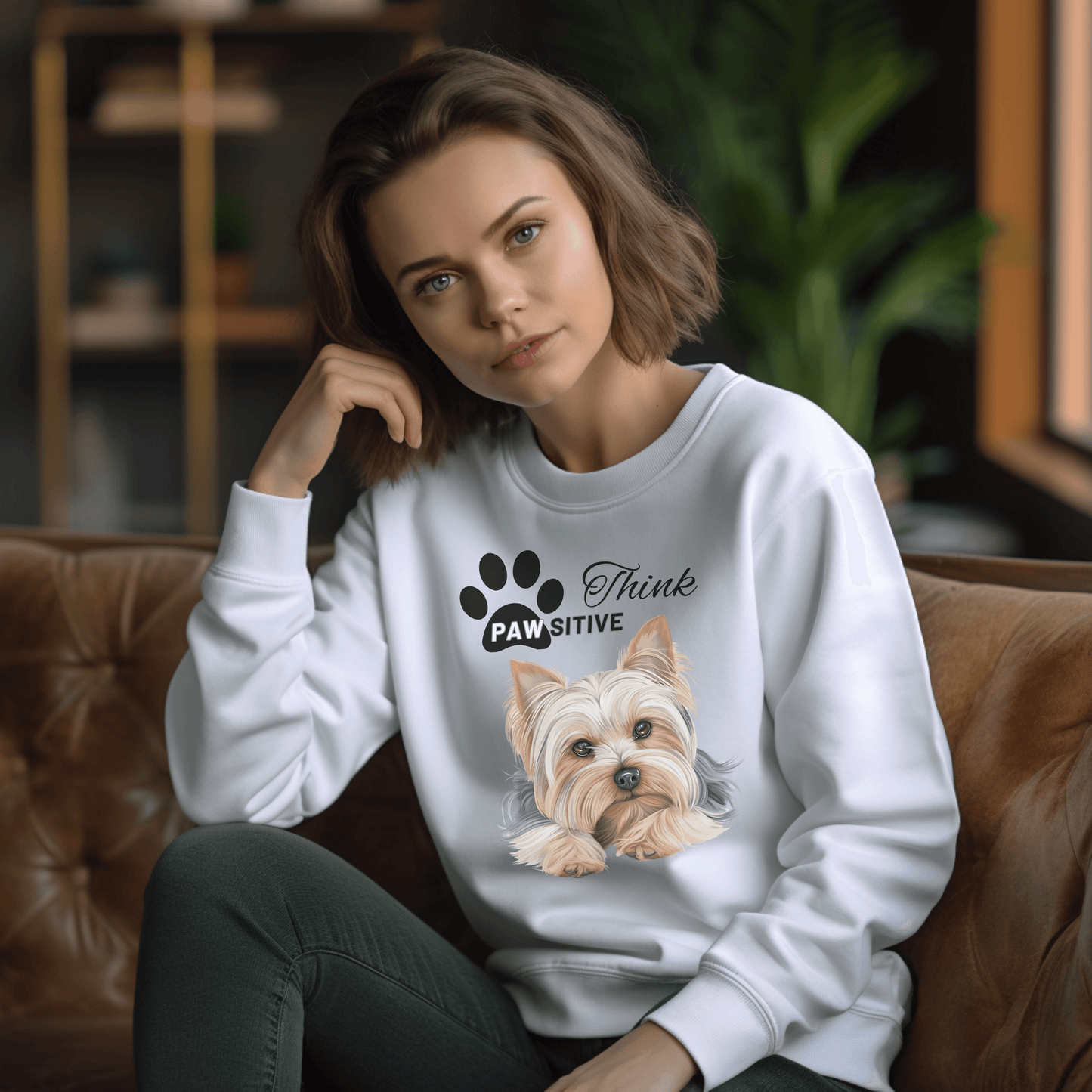 Cute Yorkie Dog Mom Sweatshirt, Gift For Yorkshire Terrier Lovers