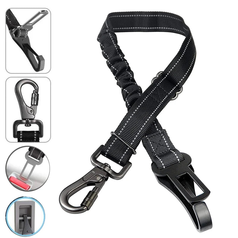 Safety Pet Seatbelt: Secure for Cars & SUVs | Trunk or Back Seat Use | Versatile Attachment