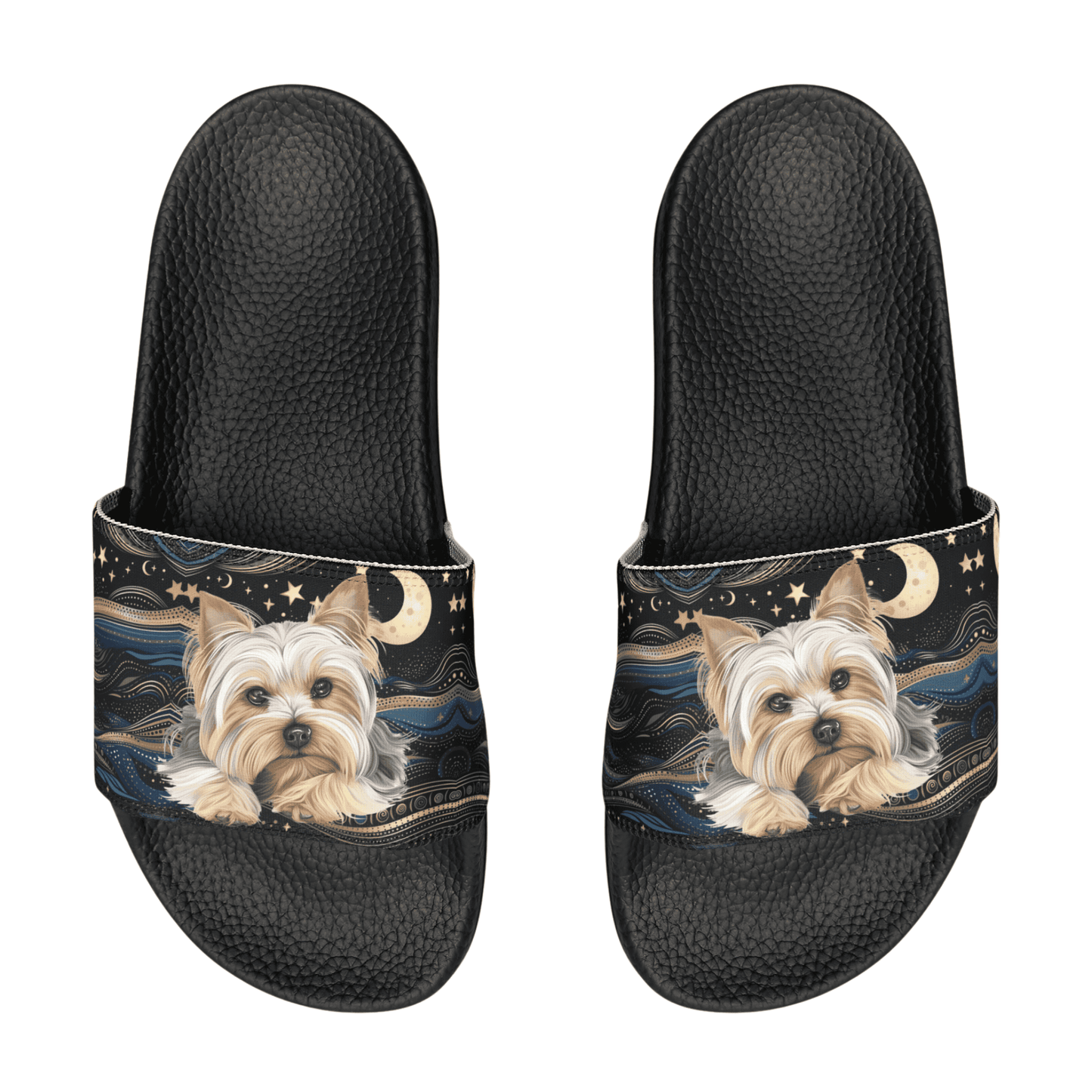 Beautiful Yorkie Slide Sandals:Cute Women's Slippers