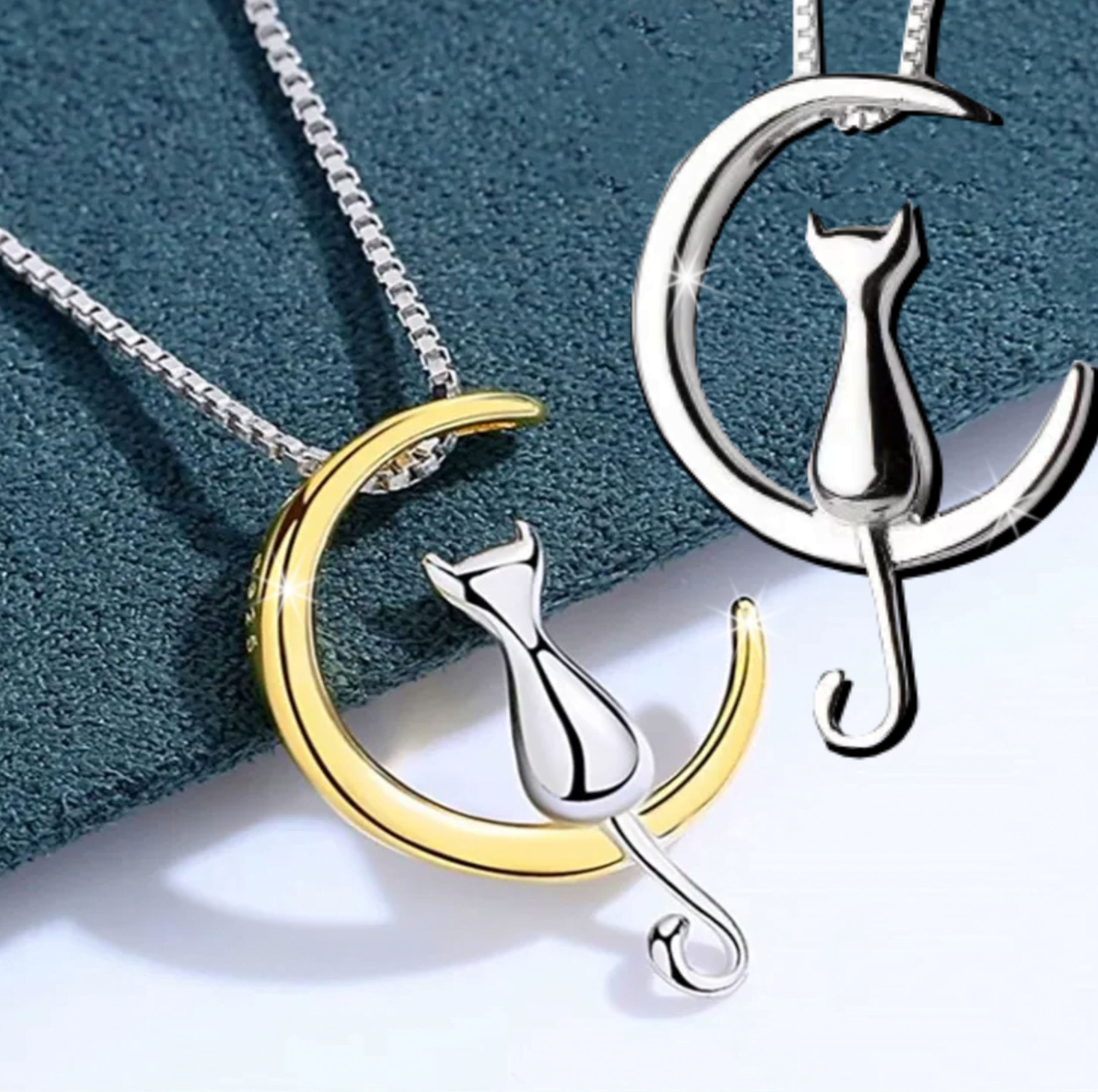 Moon's Eclipse Girls Cat Necklace, Jewelry For Girls, Gifts For Cat Lovers,  Cat Accessories, Kitty Birthday Good Luck Gift, Sister, Granddaughter