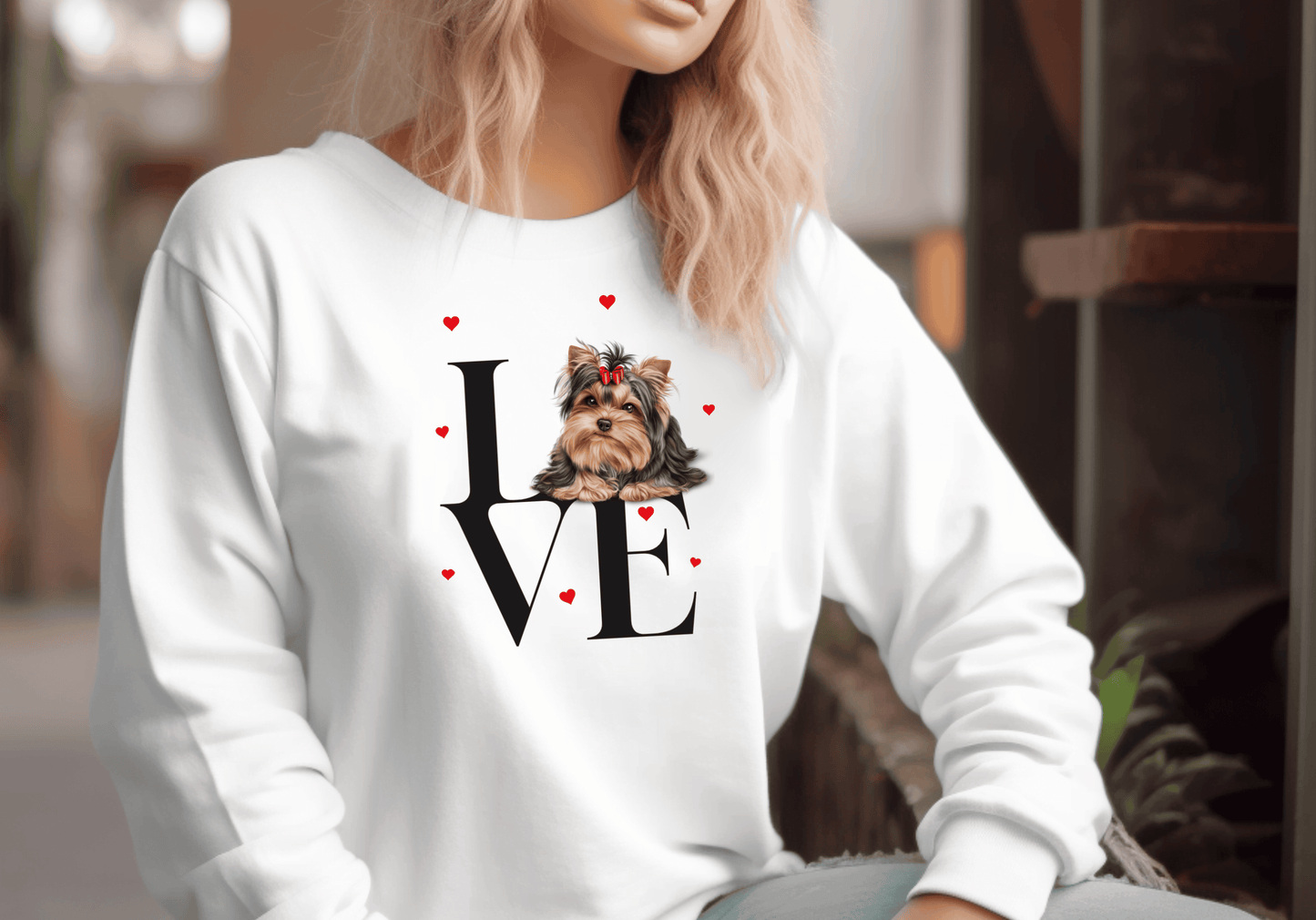 Yorkie Sweatshirt, Yorkshire Sweatshirts,  Love Yorkie Sweater