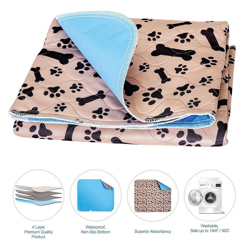 Washable Pee Pads For Dogs-Reusable Puppy Pads Large(soft)-Super Absorbent-Will Not Slip