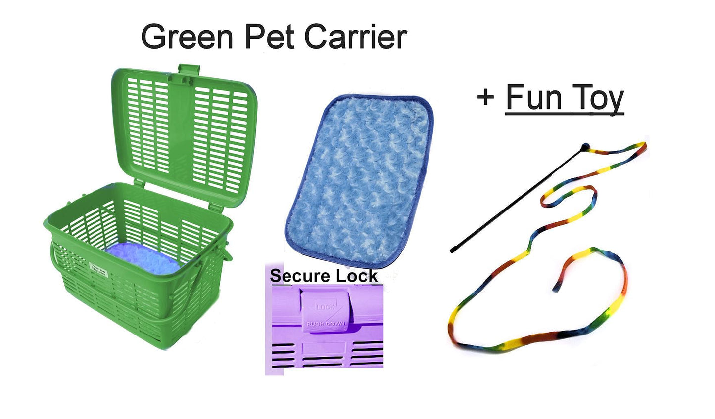 1 Hard Cat Carriers Bed- Wide Top Opening Plastic Carrier Door-Fully Assembled-Easily Place Cat Inside Medium15 3/8"x 11 1/8"x 9 7/8 "