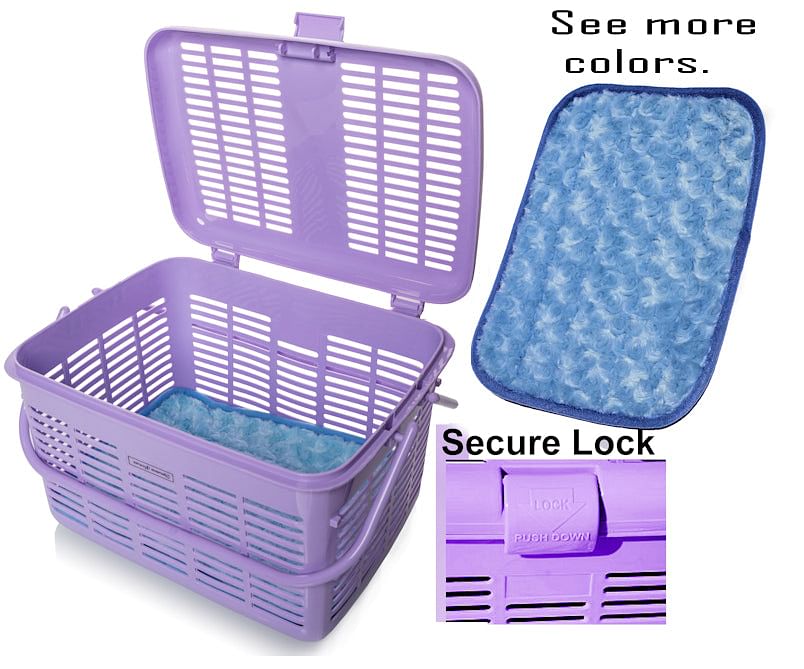 wide open purple cat carrier