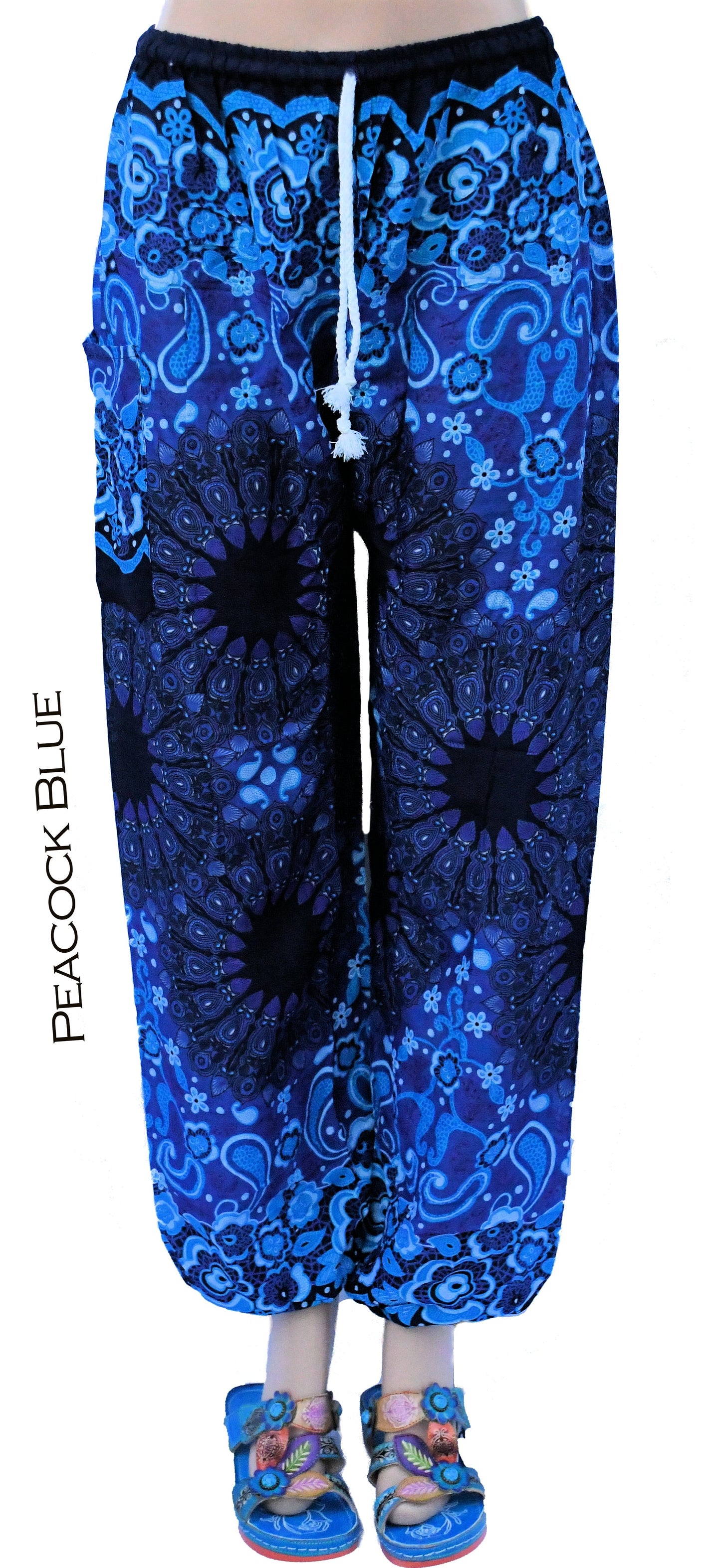 blue harem pants