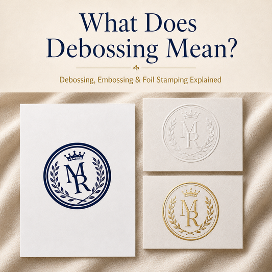 What Does Debossing Mean? Debossing, Embossing & Foil Stamping Explained