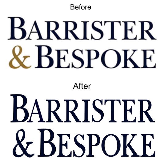 Law Firm Wordmark & Seal Prepared for Debossing and Production — Barrister & Bespoke LLC