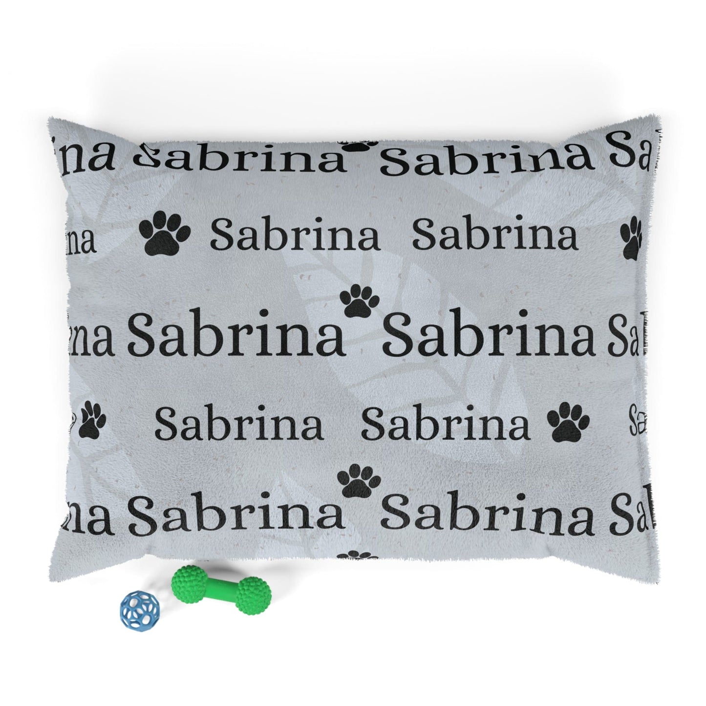 Cute Luxury Dog Bed. Custom Dog Bed And Matching Dog Blanket With Your Dog's Name.