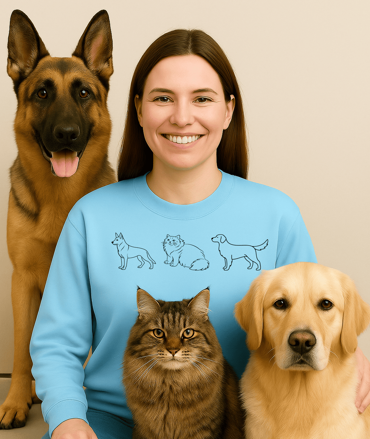 Custom Pet Photo Doormat – Personalized Dog & Cat Funny Welcome Mat