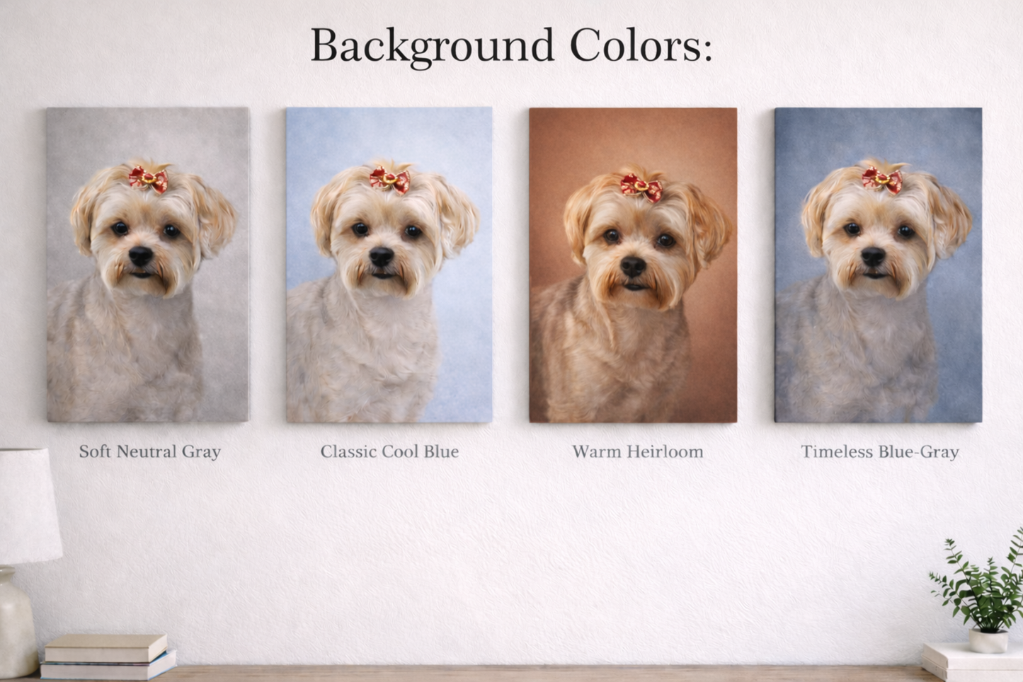 Custom Pet Portrait Canvas from Photo – Personalized Dog or Cat Portrait, Multi-Pet Option, Gallery Style Wall Art & Memorial Gift