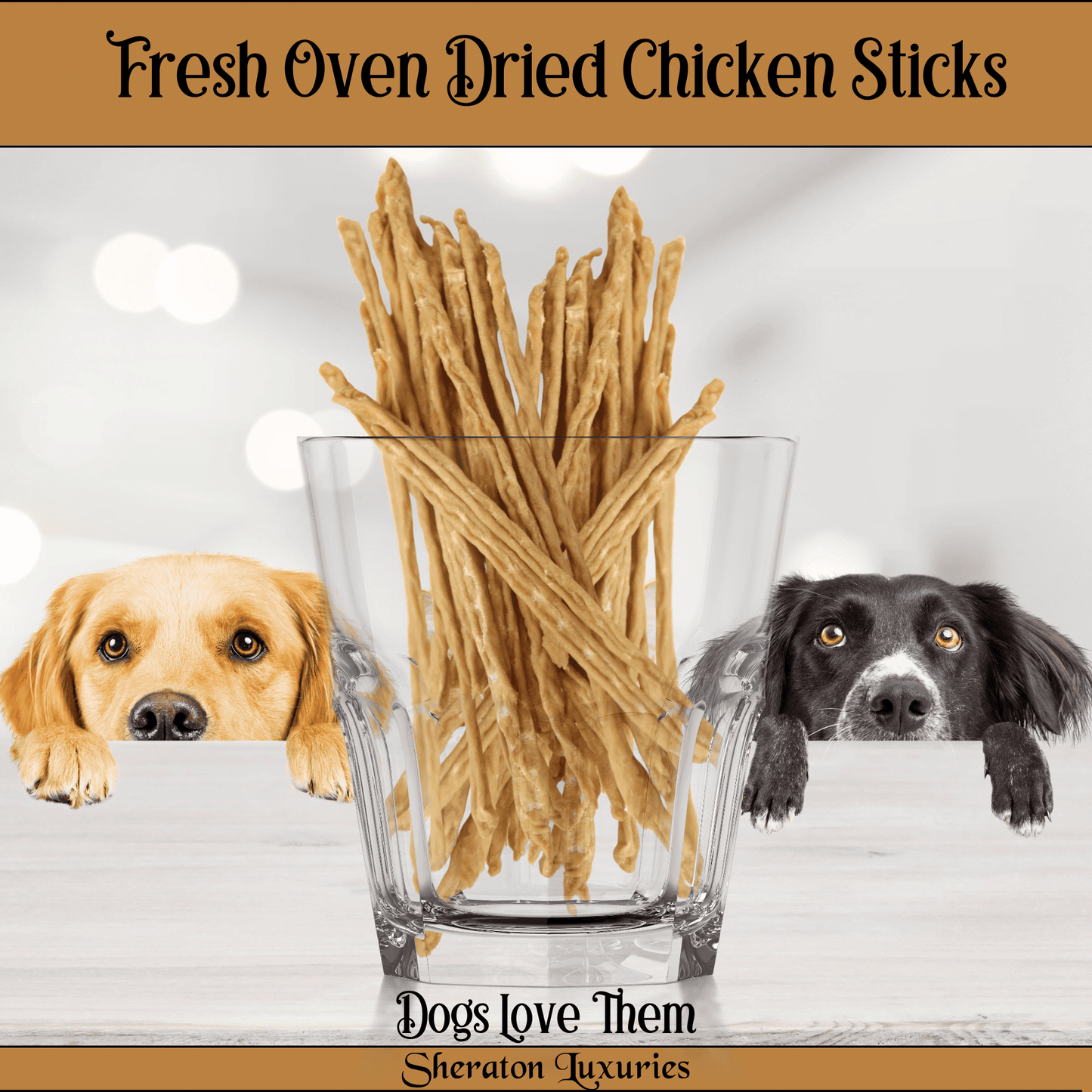 Fresh organic Chicken Jerky Dog Stick Treats -Delightfully Yummy USA Dog Treats, Tailored for Joyful Moments!