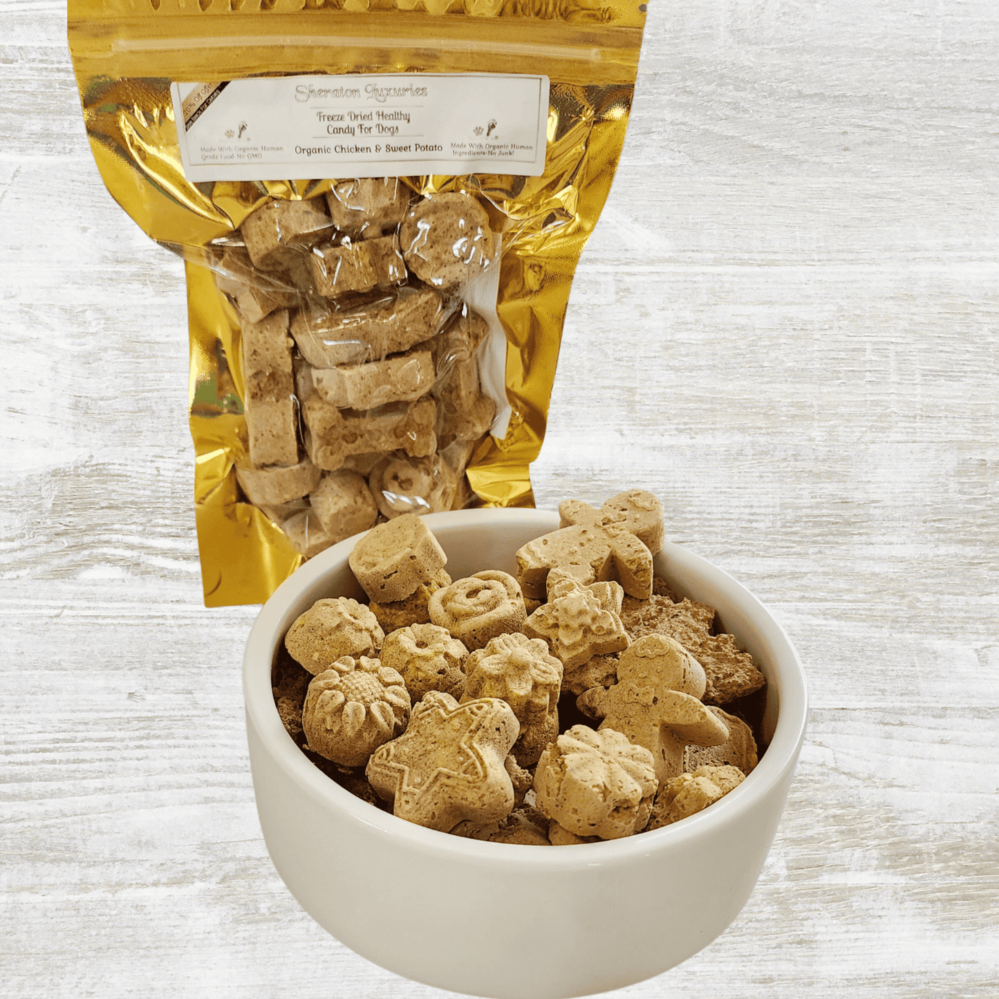 Fresh Freeze Dried Chicken Heart With Sweet potato -Candy For Dogs and Cats