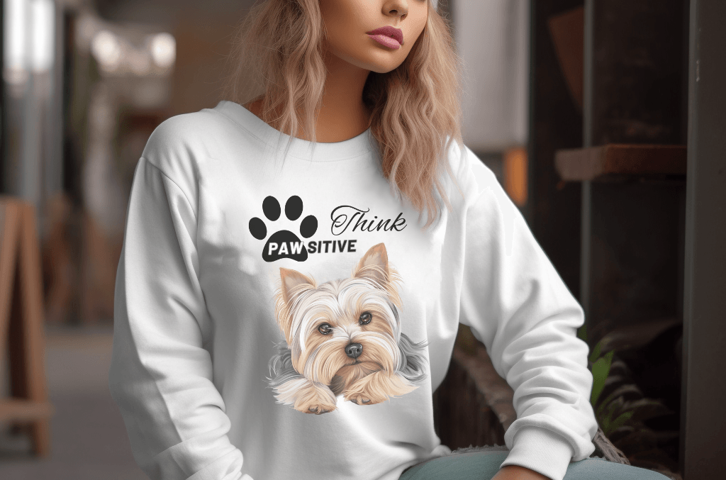 Cute Yorkie Dog Mom Sweatshirt, Gift For Yorkshire Terrier Lovers