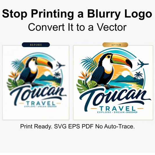 Convert Logo to Vector | Manual Logo Cleanup & Vector Redraw