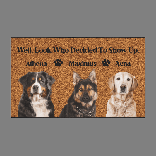 Custom Pet Doormat with Photo, Personalized Dog & Cat Welcome Mat, Funny Front Door Rug, Non-Slip Indoor Outdoor Mat, Gift for Pet Lovers