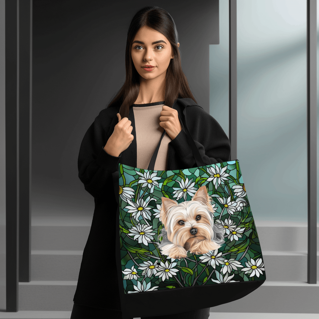 Yorkie Shoulder Tote Bag, Gift For Yorkshire Terrier Lovers