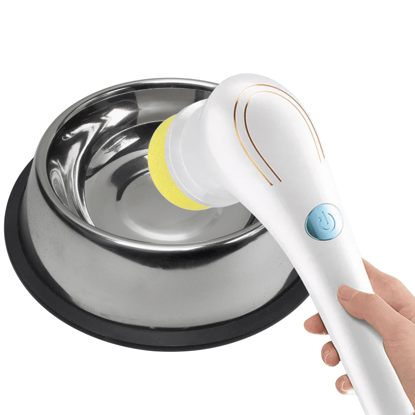 Electric Brush Cleaner-Dog Dish Bowl Cleaner-Cat water Fountaining Cleaner-Clean Faster & Easier-5 Heads-Many Uses