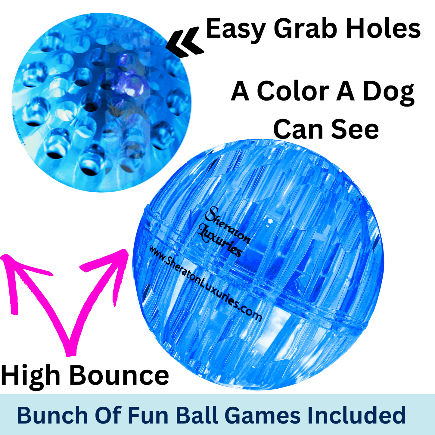 Dog Ball Toys-2.5 Inch Rubber Tough Dog Ball Toys-Bounce Balls Dogs Love To Chase & Grab