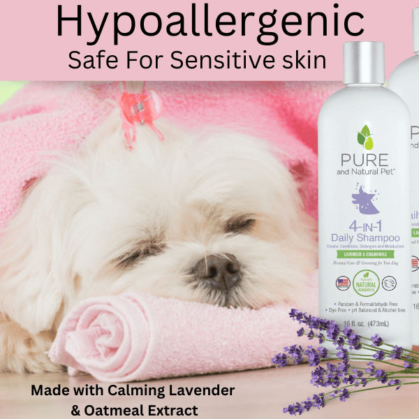 Dog Shampoo For Itchy Skin-Hypoallergenic Shampoo-Lavender & Oatmeal Extract