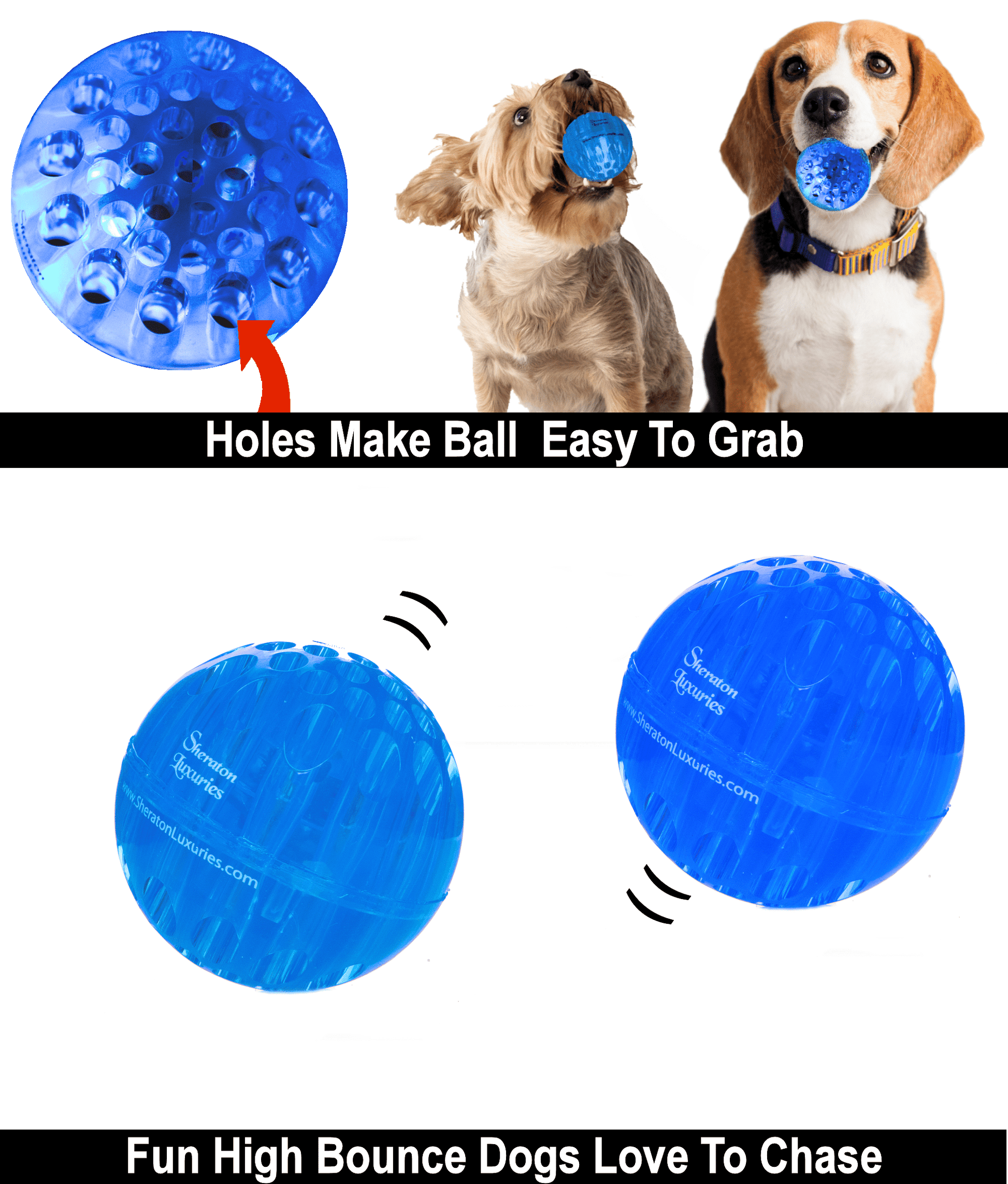 Indestructible Dog Toy, Dog Chew Toy Rubber Sound Ball Dog Games