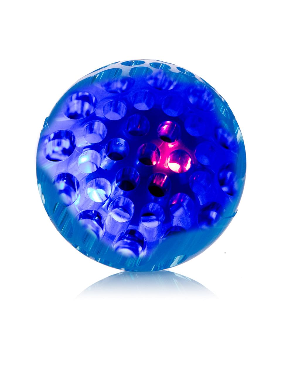 Dog ball that lights up and makes clearance noise