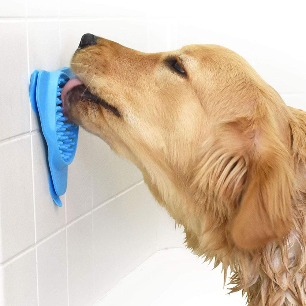 Dog Lick Mat-Keep Dog Distracted For Bath Time & More-Safe-Food Grade Silicone-Strong Suction