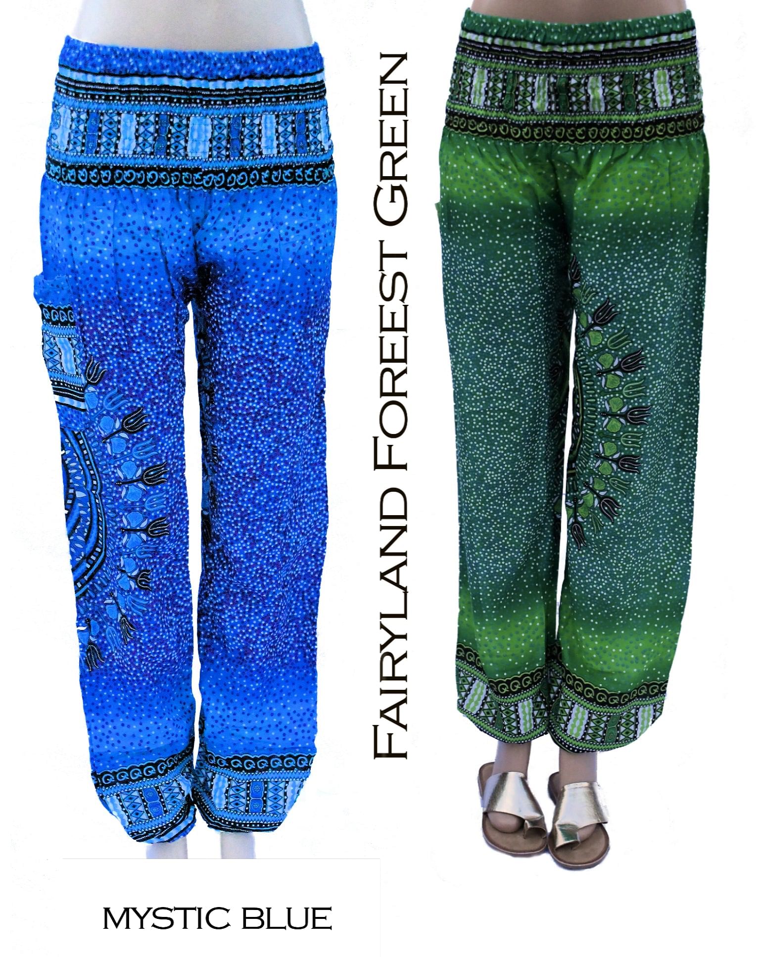 Anantty Women's Trouser Cute Avocado Pattern Harem Hippie Pants