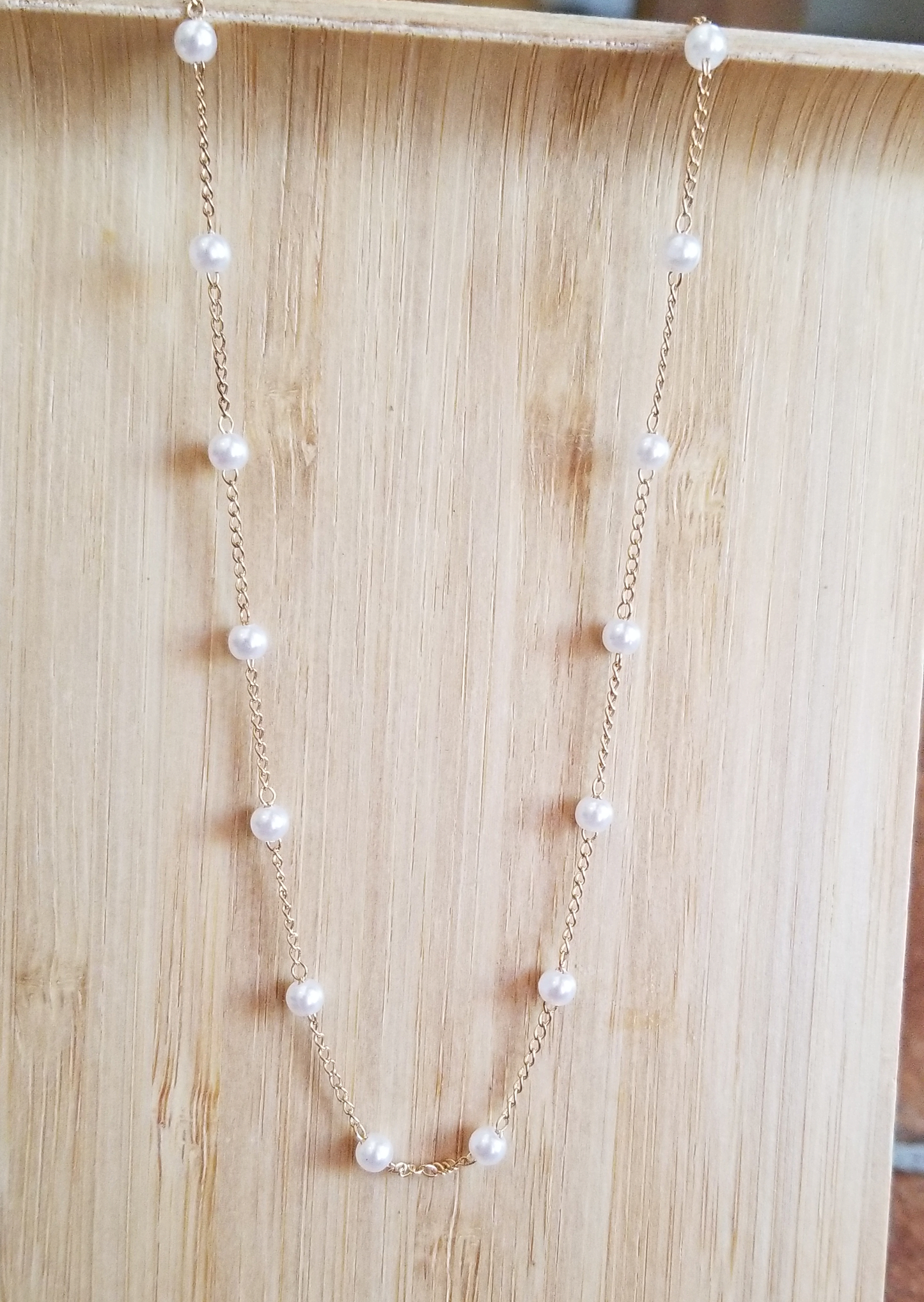 faux pearl necklace